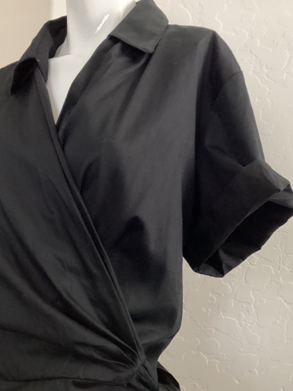 Talbots, NEW  WITHOUT TAGS, size 20, black, faux wrap, midi dress - Picture 5 of 13